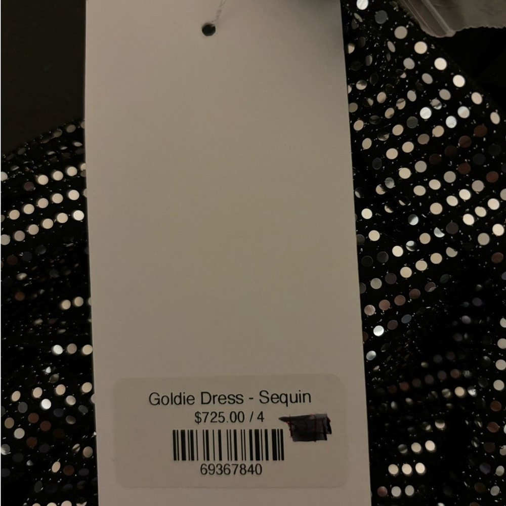 NWT Batsheva Goldie Dress in Silver Sequin Designer Luxury Celeb Style - Picture 9 of 16